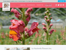 Tablet Screenshot of lahaciendaflowers.com